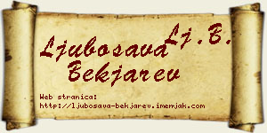 Ljubosava Bekjarev vizit kartica
